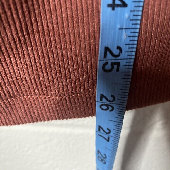 Intimately Free People Something Bout You Mini Dress Womens Large Ribbed Orange - Picture 10 of 11